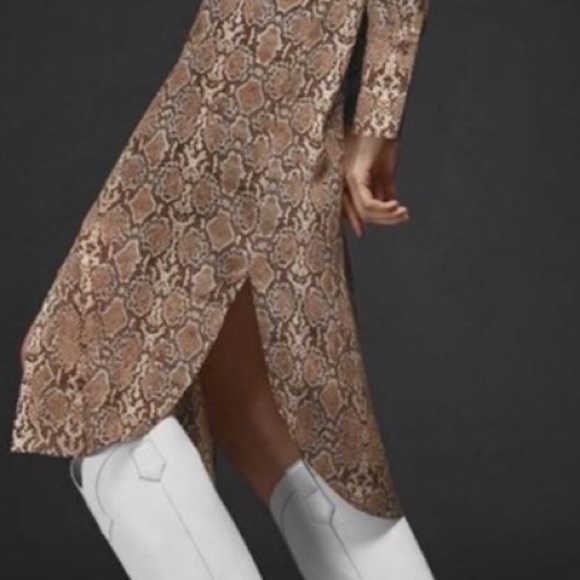 Anine Bing Chelsea Shirt Dress Snake Python - Picture 12 of 13